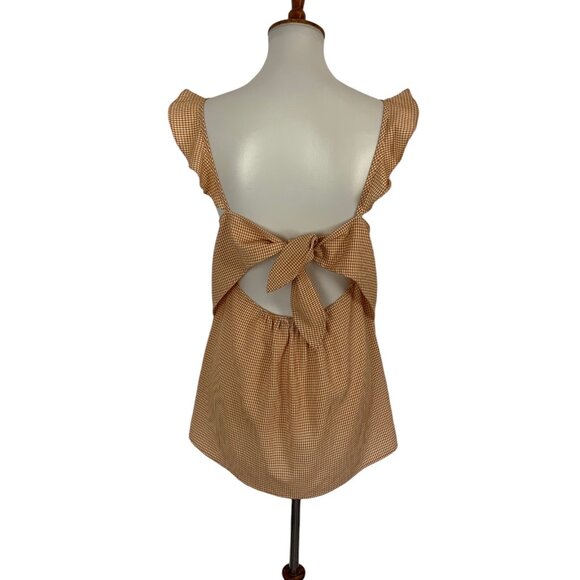 Anthropologie Doe And Rae Top Small Yellow Blouse Boho Chic Romantic Summer - Picture 3 of 5